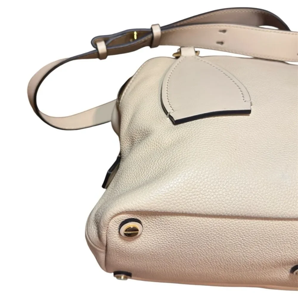 CHLOE.Sweet Beige Daria 3way Braided Top Handle Handbag Bowler Shoulder Bag Ex++